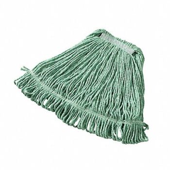 RUBBERMAID COMMERCIAL PRODUCTS Wet Mop Green Cotton/Synthetic, 8A637