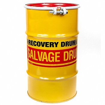 GRAINGER APPROVED Transport Drum Yellow 20ga .9mm, 8A823