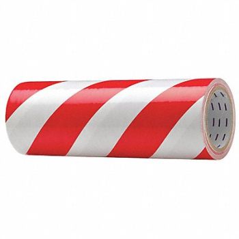 GRAINGER APPROVED E7747 Floor Tape Red/White 12 inx54 ft Roll, 8AAC3
