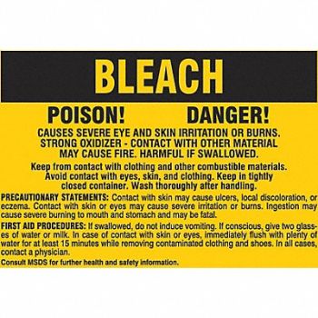 BRADY Label 2 inx2 7/8 in Polyester PK25, 8AAD7