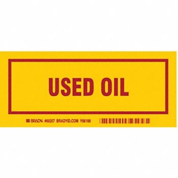 BRADY DOT Handling Label Waste 7 Label W PK25, 8ACH6