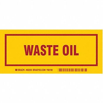 BRADY DOT Handling Label Waste 7 Label W PK25, 8ACH7