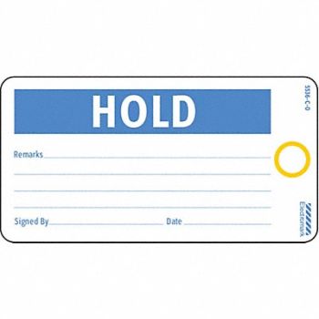 ELECTROMARK Qc Tag 3 x 5-1/2 In Bl/Wht Hold PK25, 8ACX8