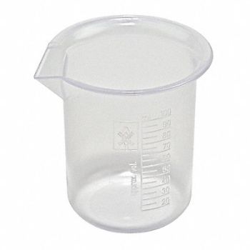 DYNALON Graduated Low Form Beaker 100mL PP PK12, 8ADJ1