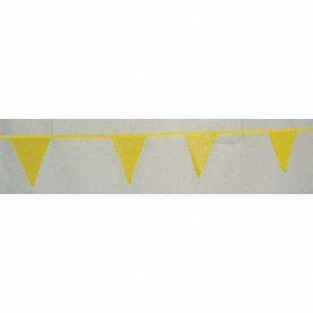 GRAINGER APPROVED Pennants Polyethylene Yellow 60 ft., 8AE62