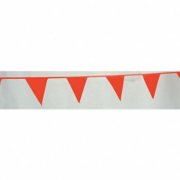 GRAINGER APPROVED Pennants Polyethylene Orange 60 ft., 8AE84