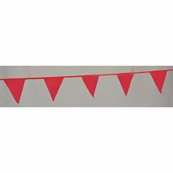 GRAINGER APPROVED Pennants Polyethylene Red 60 ft., 8AE85
