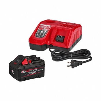 MILWAUKEE Battery and Charger Kit: M18™, 8 Ah, Battery Included, Charger Included, 18V DC