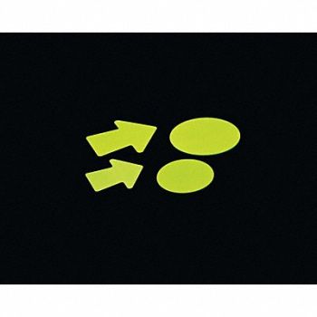 GRAINGER APPROVED Floor Tape Green 4 inx4 ft Arrow PK50, 8AEE7