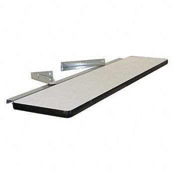 PROLINE Cantilever Shelf 18 x 72 Plastic Gray, 115C95