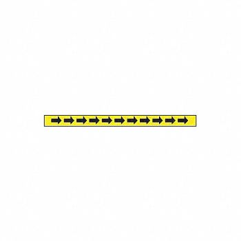 GRAINGER APPROVED Floor Tape Black/Yellow 2 inx180 ft Roll, 8AFD1