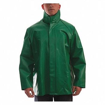 TINGLEY Chemical Splash Jacket PVC Green 2XL, 8AMF3