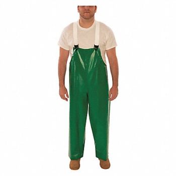 TINGLEY E9131 Flame Resistant Rain Bib Overall Green M, 9WF58