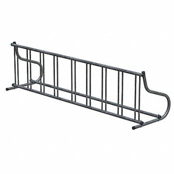 MADRAX Bike Rack 1-Sided 9-Bike 110 in Silver, 8ANA7