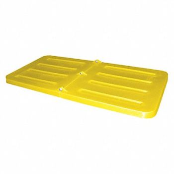 GRAINGER APPROVED Truck Lid Yellow Fits 29-3/4 cu ft., 8UPF8