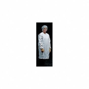 DUPONT Lab Coat White Zipper M PK30, 8WUL2