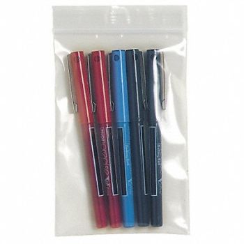 GRAINGER APPROVED Reclosable Poly Bag Zip Seal PK1000, 3CTZ7