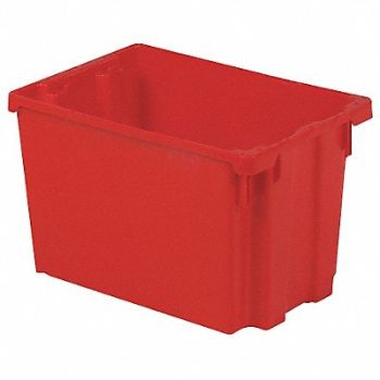 LEWISBINS Stk and Nest Ctr Red Solid Polyethylene, 8ARD8