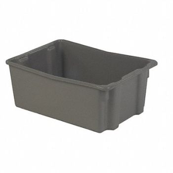 LEWISBINS Stk and Nest Ctr Gray Solid Polyethylene, 8ARE0