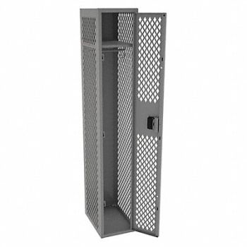 TENNSCO Wrdrb Lockr Vent 1 Wide 1 Tier Gray, 8ART8