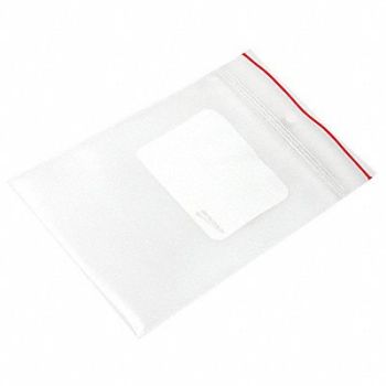 MINIGRIP RED LINE Reclosable Poly Bag Zip Seal PK1000, 8AV43