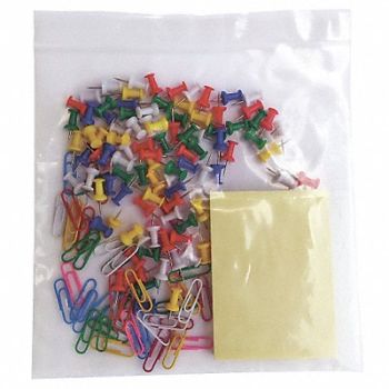 GRAINGER APPROVED Reclosable Poly Bag Standard PK500, 8AV55