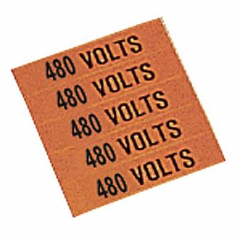 STRANCO INC Conduit and Voltage Marker 480 Volts PK5, 9PLT0
