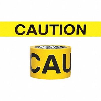 GRAINGER APPROVED Barricade Tape Yellow/Black 200ft x 3 In, 8AW25