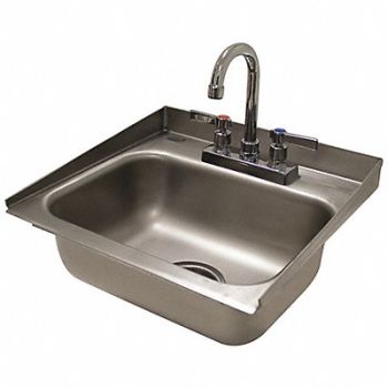 GRAINGER APPROVED Sink w Faucet Rect 14 x10 x5, 8AW44