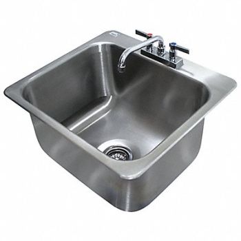 GRAINGER APPROVED Sink w Faucet Rect 20 x16 x12, 8AW45