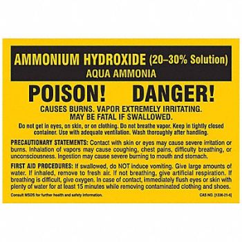 BRADY Chemical Label Polyester PK25, 8AXP8