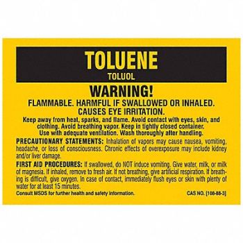 BRADY Chemical Label 3-1/2 in H 5 in W PK25, 8AY60