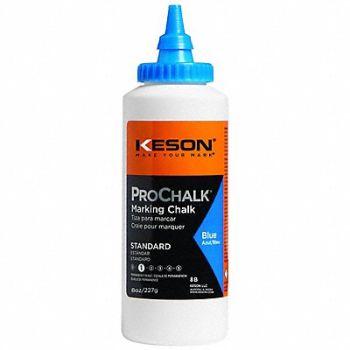 KESON Marking Chalk Refill Blue 8 Oz, 4MHF5