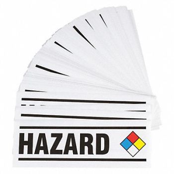 BRADY Vinyl Label 3.5in x 10in Vinyl PK25, 8C255