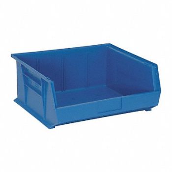 QUANTUM STORAGE SYSTEMS F0607 Hang and Stack Bin Blue PP 7 in, 8C319