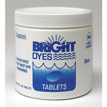 BRIGHT DYES Dye Tracer Tablet Fl Blue PK200, 8C444