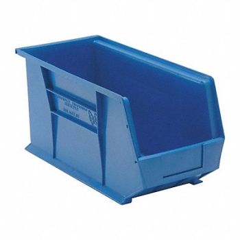 QUANTUM STORAGE SYSTEMS F0610 Hang and Stack Bin Blue PP 9 in, 8C486