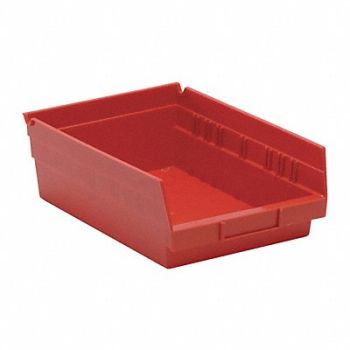 QUANTUM STORAGE SYSTEMS F0615 Shelf Bin Red Polypropylene 4 in, 8C512