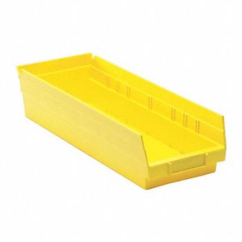 QUANTUM STORAGE SYSTEMS F0618 Shelf Bin Yellow Polypropylene 4 in, 8C758