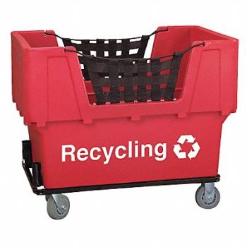 GRAINGER APPROVED Cube Truck LLDPE Red 23.0 cu ft., 8C778