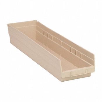 QUANTUM STORAGE SYSTEMS F0622 Shelf Bin Ivory Polypropylene 4 in, 8C790