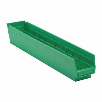 QUANTUM STORAGE SYSTEMS F0621 Shelf Bin Green Polypropylene 4 in, 8C915