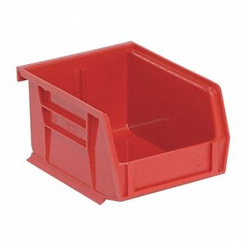 QUANTUM STORAGE SYSTEMS F0598 Hang and Stack Bin Red PP 3 in, 8C925