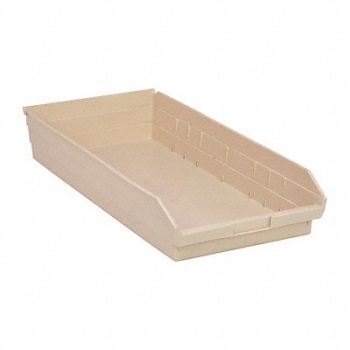 QUANTUM STORAGE SYSTEMS F0624 Shelf Bin Ivory Polypropylene 4 in, 8C961
