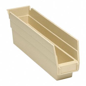 QUANTUM STORAGE SYSTEMS F0612 Shelf Bin Ivory Polypropylene 4 in, 8C966