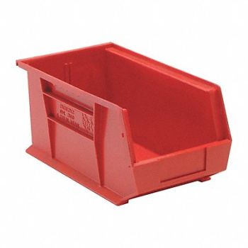 QUANTUM STORAGE SYSTEMS F0605 Hang and Stack Bin Red PP 7 in, 8CA76