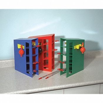 HEATHROW SCIENTIFIC Pipette Rack 1x4 Blue 15-3/4 x 11-1/2, 8CCA0