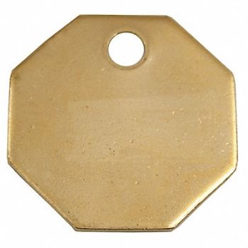 C.H. HANSON Blank Tag Brass 1 1/4in H 1 1/4in W PK25, 8CDJ4