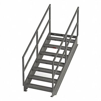 GRAINGER APPROVED Stair Unit Carbon Steel 7 Steps, 8CEX4