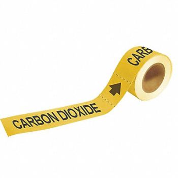 BRADY Pipe Mrkr Carbon Dioxde 1in H 8in W, 8CYD7